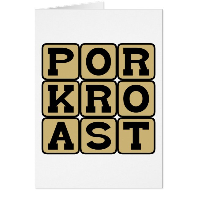 Cartão Carne De Porco, Porco (Frente)