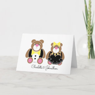 Cartão Carneiro de pelúcia de casamento ou de aniversário