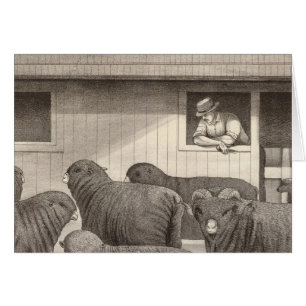 Cartão Carneiro francês merino