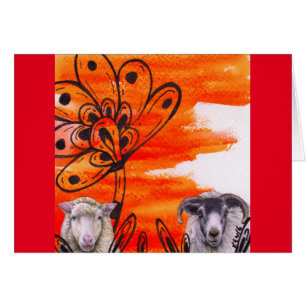 Cartão Carneiros e cabra