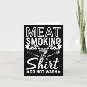 Cartão Carnes Grelha Fumante Churrasco Engraçado Frangand