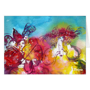 Cartão CARNIVAL NIGHT / Mascarada veneziana,Dance Music