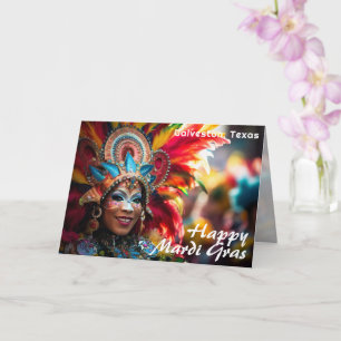 Cartão 💚💜💛Carnival Royalty: Edição de Galveston