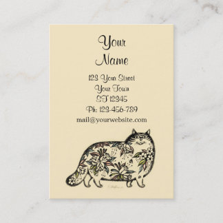 Cartão carnudo do gato engraçado