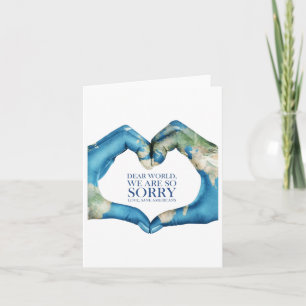 Cartão Caro Mundo Lamentou Vintage