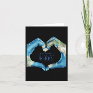 Cartão Caro Mundo Lamentou Vintage