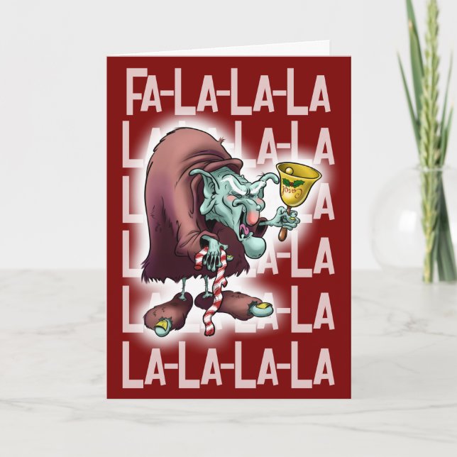 Cartão CAROL, o ANTIGO TROLL YULETIDE de Jeff Willis Ar (Frente)