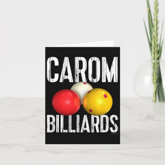 Cartão Carom Billiards Gear E Roupa (Frente)