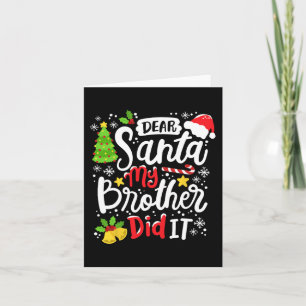 Cartão Caros Papais noeis, Meu Irmão Fez Um Jogo De Natal
