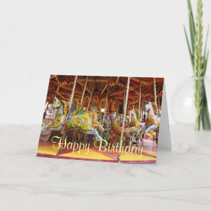 Cartão Carousel Birthday Card