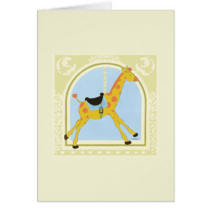 Cartão Carousel Giraffe de June Erica Vess