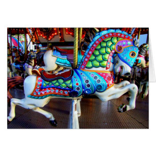 Cartão Carousel Pony com Máscara