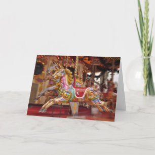 Cartão Carousel Ride Greetings Card