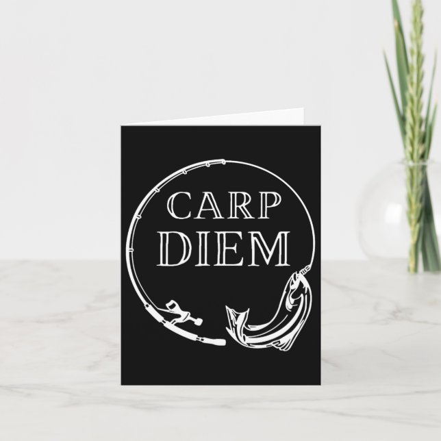Cartão Carp Diem Agarra A Carpa Engraçada Diem (Frente)