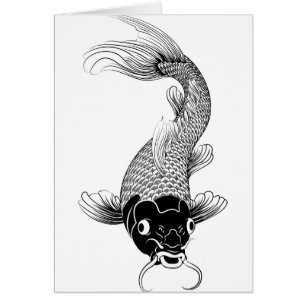 Cartão carpa do koi