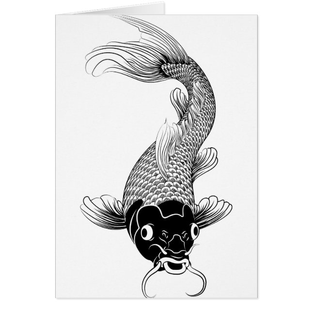 Cartão carpa do koi (Frente)