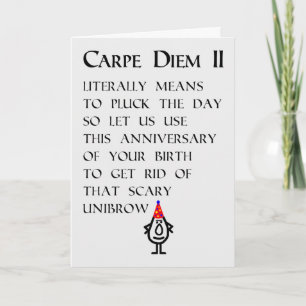 Cartão Carpe Diem II Um Encantado Poema De Aniversário Fe