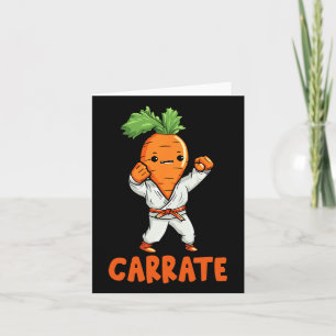 Cartão Carrate Cute Carrot Artes Marciais Karate Vegetal