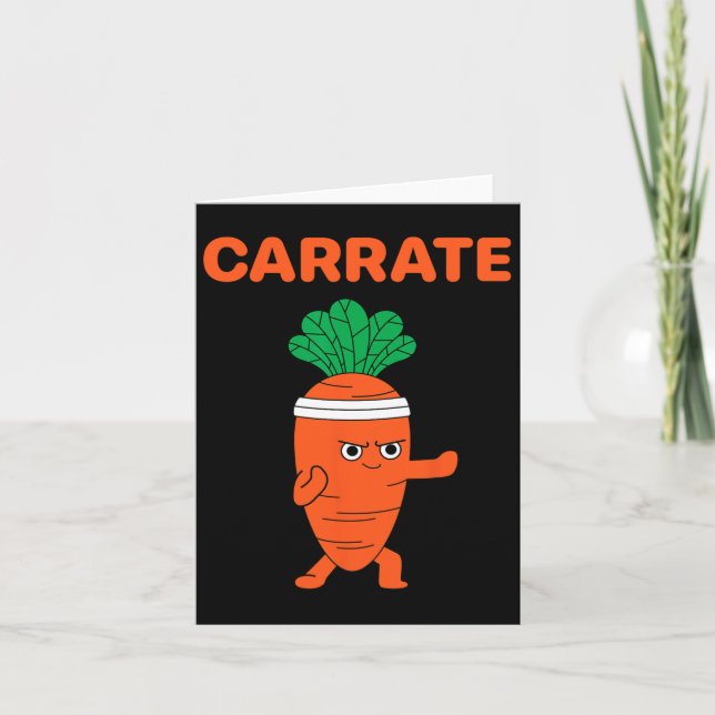 Cartão Carrate Karate Carrot Cuja Formação É Engraçada E  (Frente)