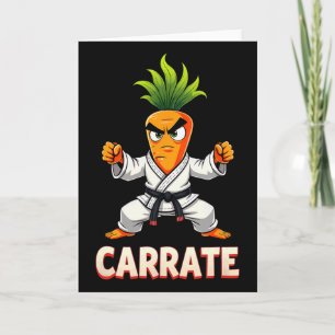 Cartão Carrate Karate Cenoura Alunos de Mma Treinador _1