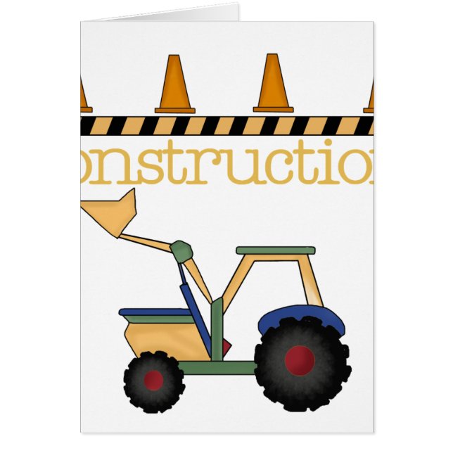 Cartão Carregador de balde da construção (Frente)