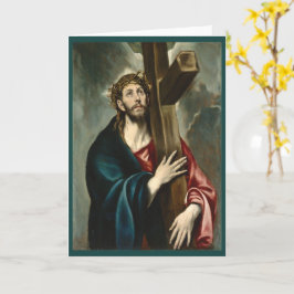 Cartão Carregando cristo da cruz, El Greco