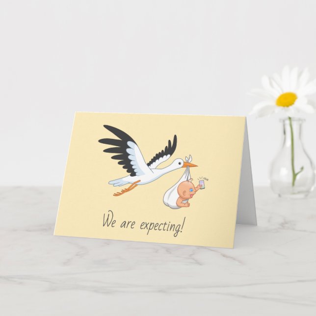 Cartão Carregando de Tempestade um Bebê Tomando Primeiro  (Planta pequena)