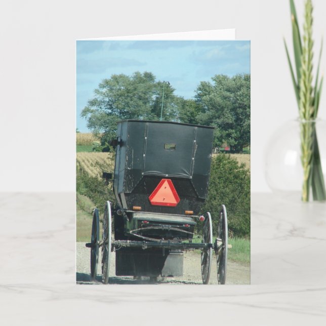 Cartão Carrinha Amish (Frente)
