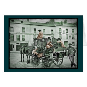 Cartão Carrinho de Correio Antigo