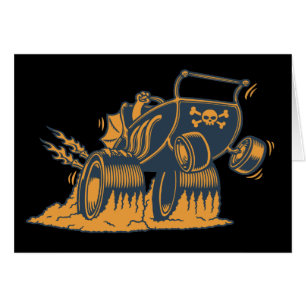 Cartão Carrinho de criança do rolo alto