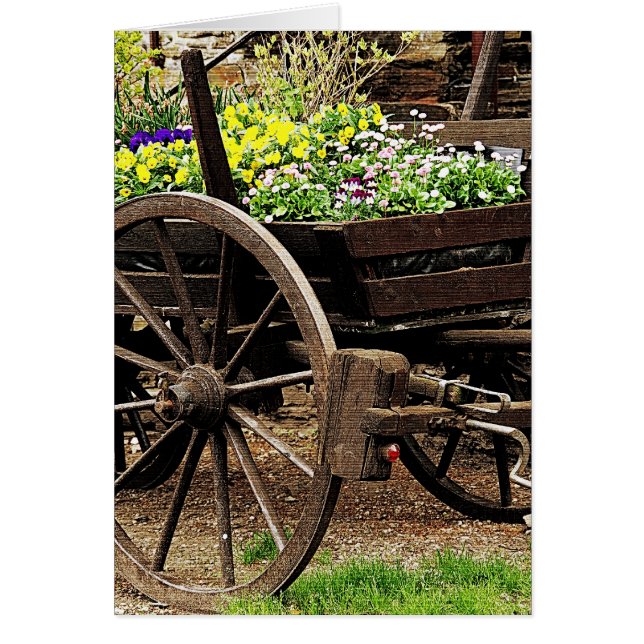 Cartão Carrinho de Flores (Frente)