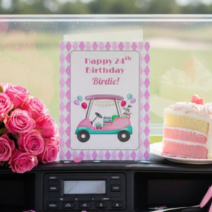 Cartão Carrinho do Partido do Golfe das Mulheres Elegante