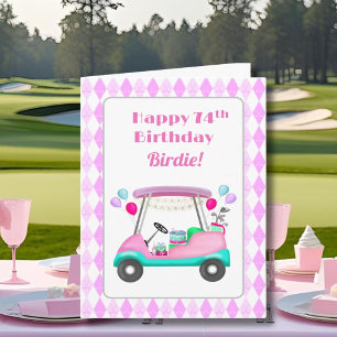 Cartão Carrinho do Partido do Golfe das Mulheres Elegante