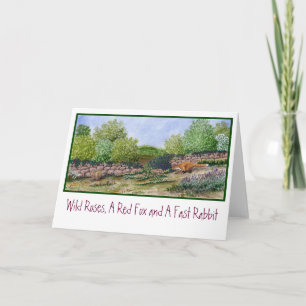 Cartão Carrinho, um coelho.