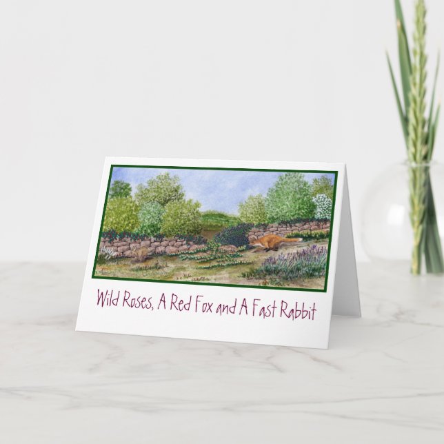 Cartão Carrinho, um coelho. (Frente)