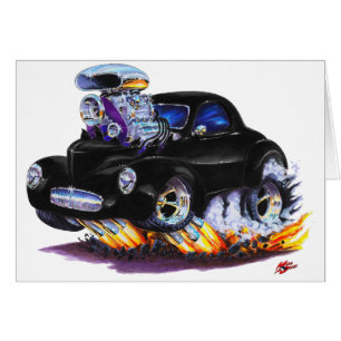 Cartão Carro 1941 preto de Willys