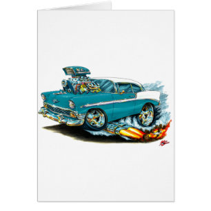 Cartão Carro 1956 da cerceta de Chevy 150-210