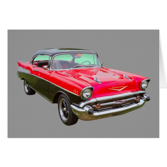 Cartão Carro 1957 do clássico do Bel Air de Chevrolet (Frente Horizontal)