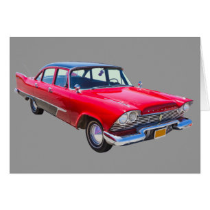Cartão Carro 1958 antigo clássico do Savoy de Plymouth