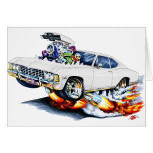 Cartão Carro 1965-66 do branco do Impala