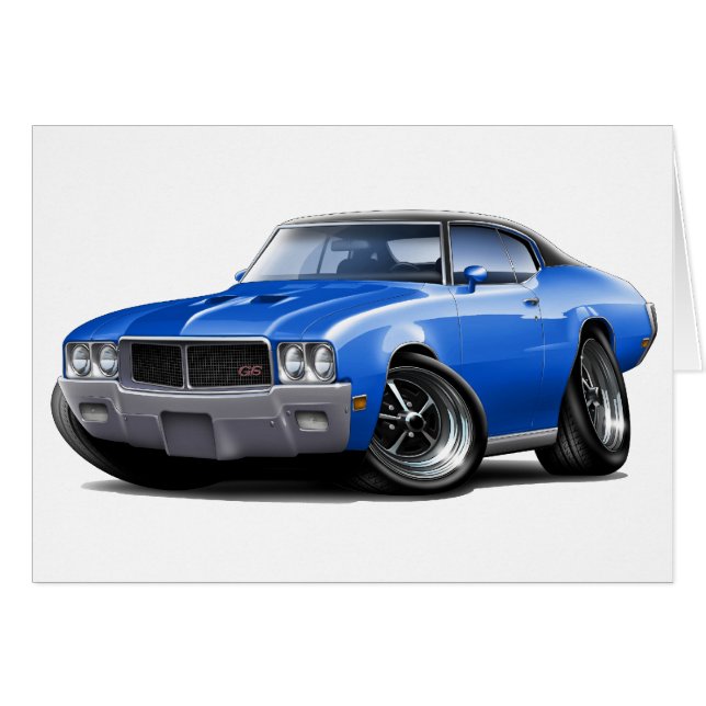 Cartão Carro 1970-72 da parte superior do preto azul de (Frente Horizontal)