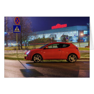 Cartão Carro à noite