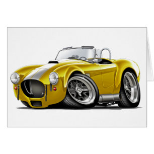 Cartão Carro Amarelo-Branco da cobra