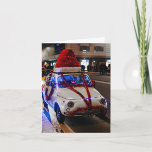 Cartão Carro Cinquecento Decorrido Para O Natal