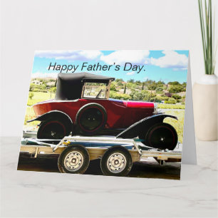 Cartão Carro cítrico antigo em um trailer na França