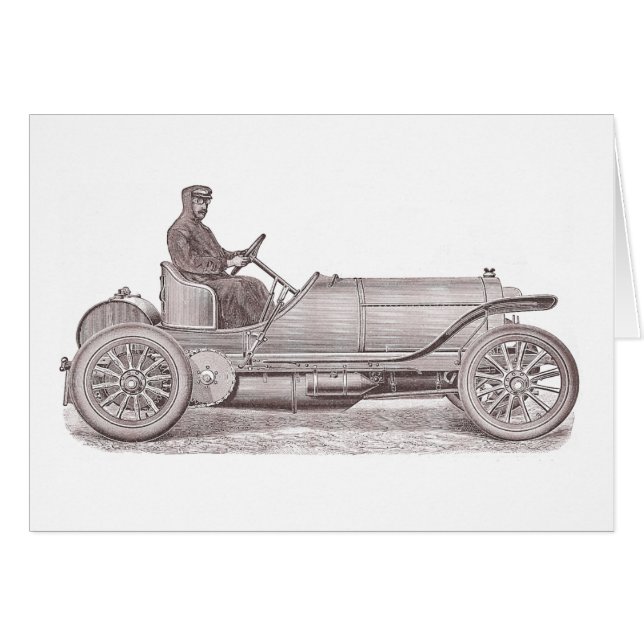 Cartão Carro clássico alemão Mercedes Camille Jenatzy (Frente Horizontal)