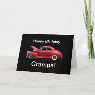 Cartão Carro Clássico de Aniversário do Avô