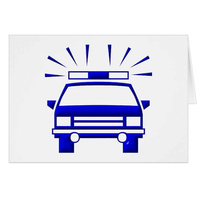 Cartão Carro da Polícia (Frente Horizontal)