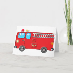 Cartão Carro de bombeiros fabuloso