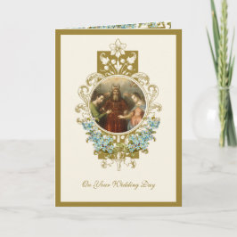 Cartão Carro de Casamento Joseph, Católica Elegante Mary